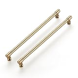 Ravinte 2 Pack 10 Inch Hole Center Solid Kitchen Cabinet Handles Champagne Bronze Dresser Pulls Cabinet Drawer Pulls for Kitchen Cupboard Hardware