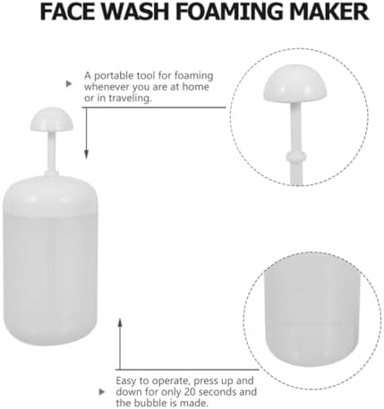 NUOBESTY 2pcs Portable Facial Foaming Cup Bubble Maker for Women with Deep Cleansing Function and Easy to Operate Pp Material, Compact and Stylish Design for Shower Gel and Hand Use - 2