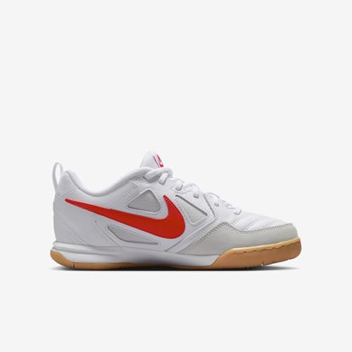 Nike Gato Big Kids' Shoes (White/Gum Yellow/University Red)3