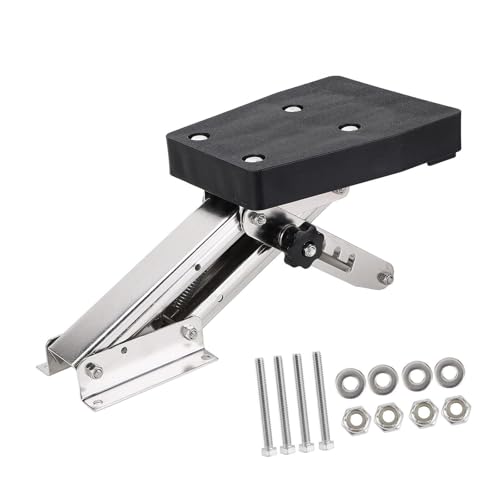 DYNWAVE Outboard Motor Bracket Outboard Motor Bracket Kicker Stable Portable 20HP Stainless Steel Upgrade Boat Outboard Motor Bracket, Black
