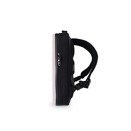 Image of THE ASSEMBLY Hard-Sided Cabin Luggage (55Cm) - Polycarbonate Laptop 4 Spinner Wheels Trolley Bag With Tsa Lock For Flight Travel - Desert Ivory