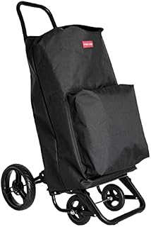 Casa&Casa Sorrento Slate Shopping Trolley on Wheels | 60L Huge Capacity | Elegant and Foldable Shopping Cart for Groceries|4 Wheel| Thermal Liner | Bespoke Designs