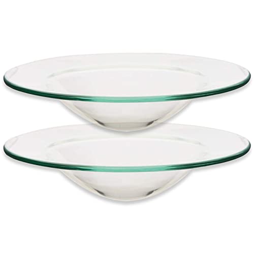 mtb more energy 2X Ersatz Duftlampenteller Universal - Glasteller Glasschale Durchmesser 11.5 cm - Duftlicht Aromalampe Teelichthalter Deko Cover
