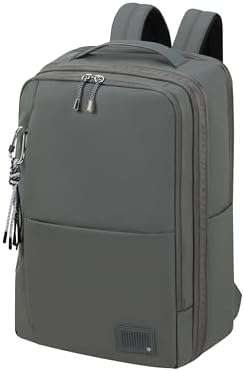 Samsonite Wander Last - EasyJet Kabinentasche (44 x 30 x 16.5/21.5 cm - 26/29 L - 1.30 kg) - Untersitz Handgepäck, Flugzeug Rucksack M, Underseat - Grün (Gunmetal Green)