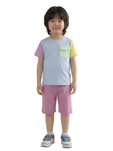 Image of POLKA TOTS 100% Pure Cotton T-Shirt and Shorts Combo For Boys | Summer Dress & Beach Wear for Boys and Toddlers | Breathable Premium Fabric Co-Ord Set Kids | Relaxed Fit Casual Summer Outfit for Kids