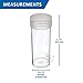 Edgar Marcus (10) Round Clear Plastic (Quarter) Size Coin Storage Tube Holders with Screw on Lid