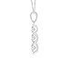 Three Stone Diamond Journey Pendant in 14K White Gold (3.6mm Diamond)