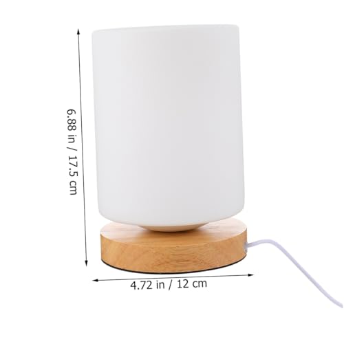 Lámpara de mesa de noche LED de madera con carga USB miniatura 2