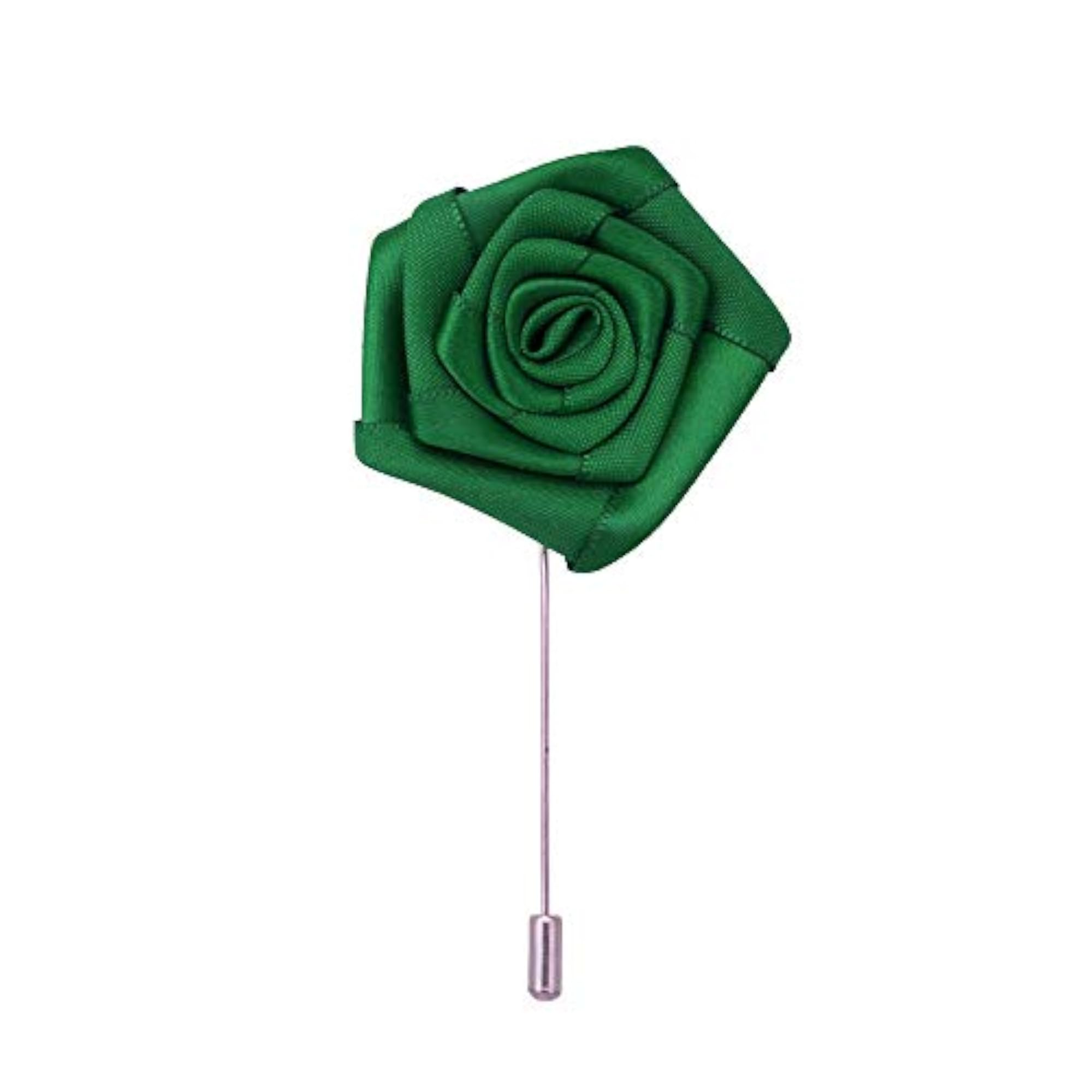 Multicolored Big Rose Flower Brooch Lapel Pin for Men, Pack of 4