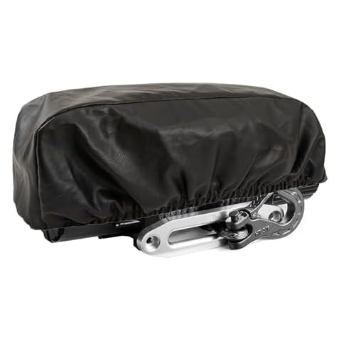 Winch Cover,Heavy Duty Waterproof Winch Cover with Elastic,Indoor/Outdoor Winch Accessories,Weather Resistant Cover for Electric Winches 8,000 lb-13,000 lb for Your Jeep, ATV, Boat,Trailer,Sailboat Cover