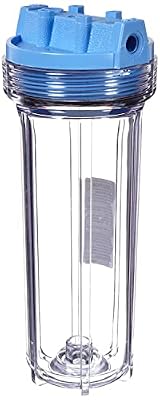 Pentair Pentek 158008 Traditional Slim Line Filter Housing, 3/8" NPT #10 Under Sink Clear Water Filter Housing, 10-Inch, Clear
