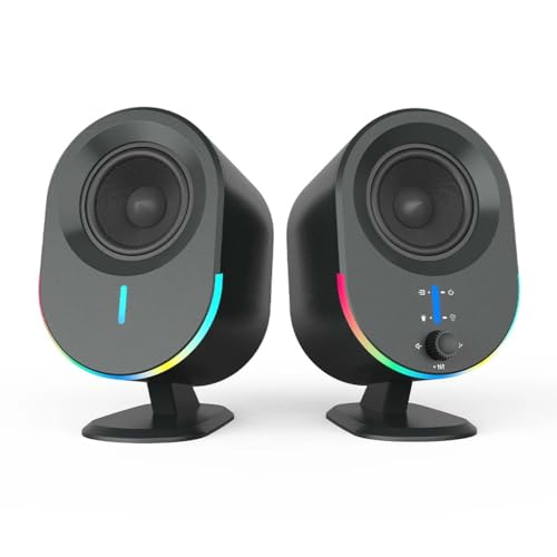 Altavoces para juegos de 20W con efecto de luz RGB para PC