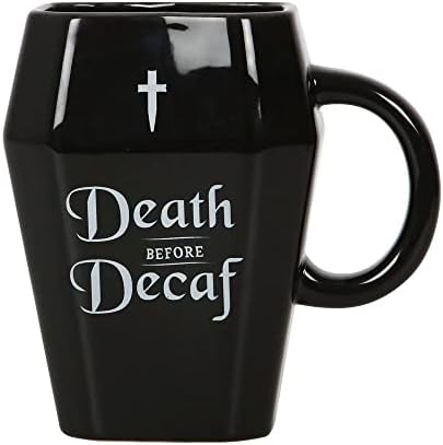 Something Different - Taza Diseño Ataúd Death Before Decaf (Talla...