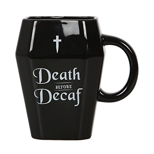 something different - Death Before Decaf - Coffin Mug, Schwarz