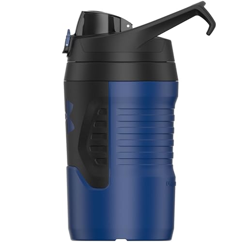 Image of Under Armour 32 oz Insulated Water Bottles - Sports Water Jug with Fence Hook, Leak Resistant for Baseball, Football & More, 32 oz Insulated, Royal /Black