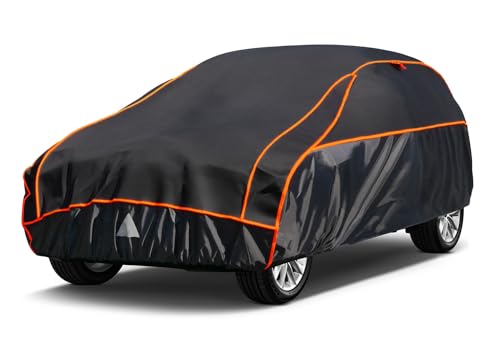 Image of Kayme Hail Protector SUV Car Cover,Anti Hail Thickened Multi-Layered EVA Car Cover Waterproof All Weather with Wind Straps, Outdoor Hail Protection Cover, Fit SUV Jeep-Length (192 to 201 Inch)
