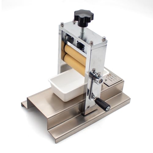 LeTkingok Hand Cranked Clothes Wringer, Moisture Removal Portable Dryer Heavy Duty Off Grid Laundry Wringer YMPO-01S-8