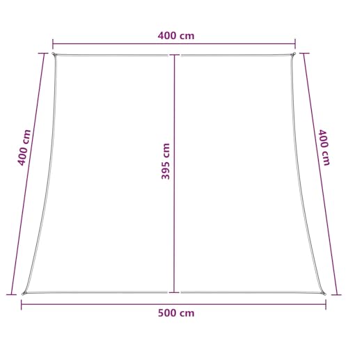 Voile d'ombrage extérieur imperméable au vent gris blanc 5x4m