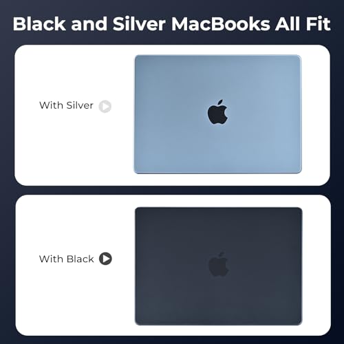BlueSwan Matte Case for MacBook Pro 14 M5 M4 M3 M2 M1 Pro/Max 2026-2021, Compatible A3426 A3427 A3434 A3401 A3112 A2992 A2918 A2779 A2442, Hard Shell Protective Cover, Matte Midnight by BlueSwan - Image 8