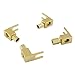 Zorveiio 10 Pack Hi-Fi Banana Plug to Spade Adapter Plated Brass Connector with Dual-Angle Screw for Vintage Speaker/Audio Cables (Wy-yp01)