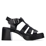 REFRESH - Sandalias Cangrejeras Mujer Negro - Calzado Cómodo y Versátil - Moda casual - Modelo 17509501 (Talla 38)