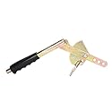 Tbest handbremshebel anhänger,Handbremse, Hebel, Stahl, Universell für Wohnwagen, Wohnmobile, Anhänger, Silber, L-förmig, Pulverbeschichtet, 34 cm, 1.04 kg