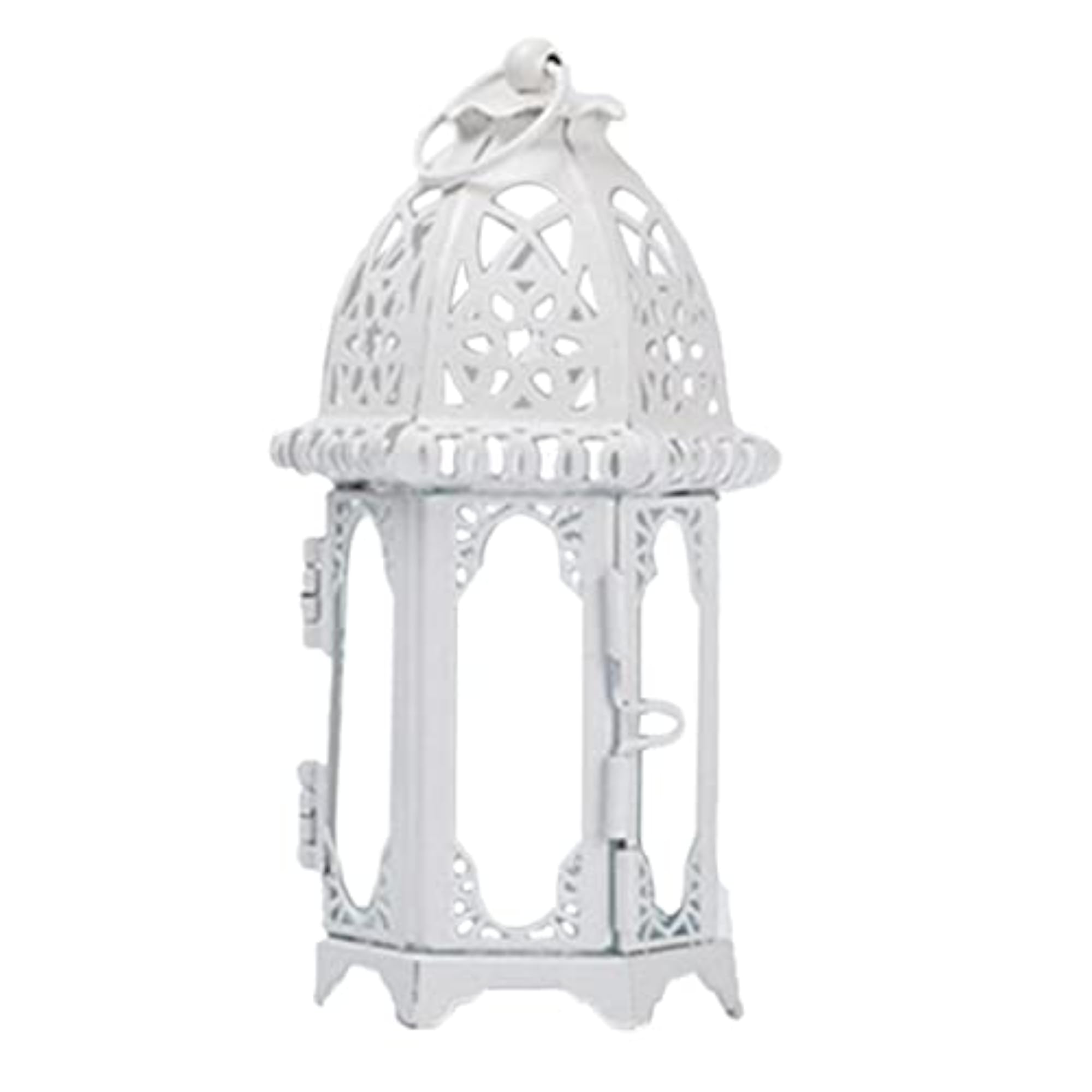 Glass Tealight Candle Holder Wrought Iron Lantern