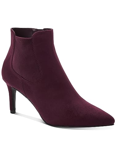 Alfani Womens Jacklynne Faux Suede Pointed Toe Booties