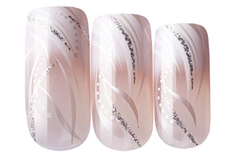 Goldfinger Full Cover White French Design Press on Nails Ready to Wear Gel Manicure Long Nails, Salon Result, Long Lasting Durable, Mini Glue Included - Thumbnail 3