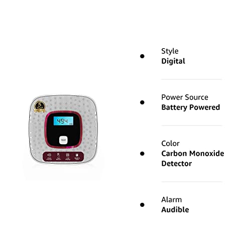 Carbon Monoxide Alarm Detector - With Digital Lcd Display And Voice Warning Battery Powered #TOP5