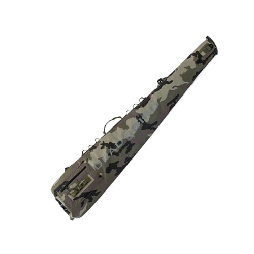 Waterproof Floating Shotgun Case for Hunting, Soft Rifle Case with Padded Interior, 500D PVC Tarpaulin Gun Dry Bag with Roll-Top Closure, Shoulder Strap, Camouflage Design, Fits Shotguns up to 60.5'