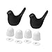 Baoblaze 2x Ceramic Birds Toilet Bolt Bathroom Decor Universal No Tools Required Unique Creative Toilet Floor Screw Cover, Black