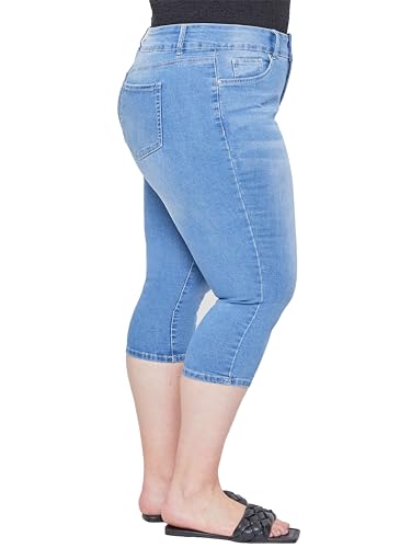 Royalty For Me Womens Women´s Plus High-Rise 2 Button Capri2