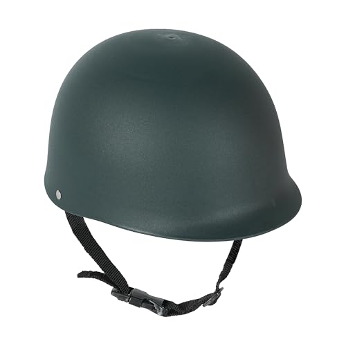 EverJoy Party Green Army Helmet Olive Drab Soldier Costume Accessory for Military Vietnam War British Ally and Gunner Cosplay for Halloween and Themed Events