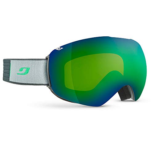 Julbo Spacelab Snow Goggles, Grey/Green Frame - Spectron 3 Orange Lens w/Green Mirror