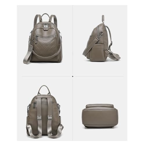 Genuine Leather Casual Daypack Women's Fashion Backpacks Shoulder Bags Travel Bags Business Laptop Bags3