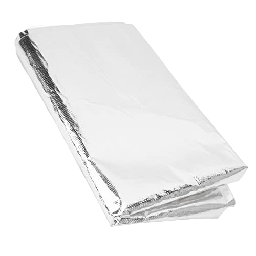 SIXRUN Cinta Adhesiva Reflectante de Aislamiento Térmico, Tela de Vidrio de Polímero Avanzado, Protege hasta 450 Grados Fahrenheit, Ideal para Aplicaciones Industriales y Automotrices (SILVER)