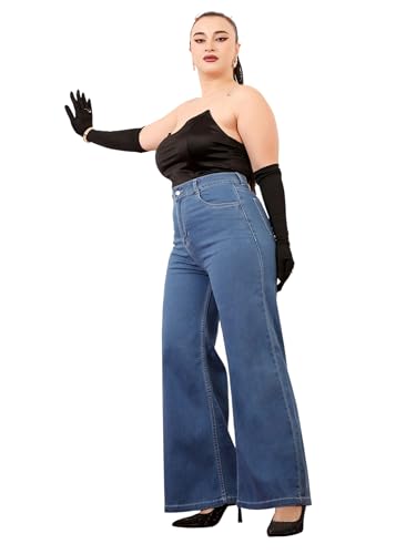 Image of Miss Chase A+ Women's Bootcut High Rise Regular Stretchable Denim Jeans
