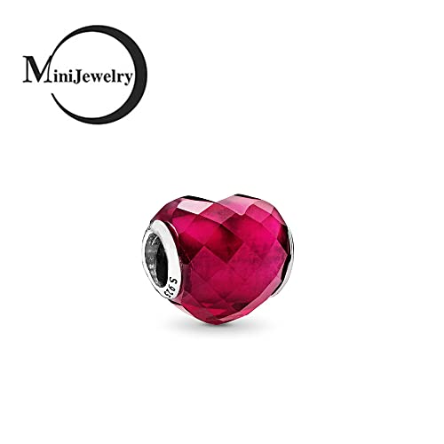 Red Love Heart Charm fits Pandora Moments Bracelets Birthday Valentine Anniversary Wife Her Gift2
