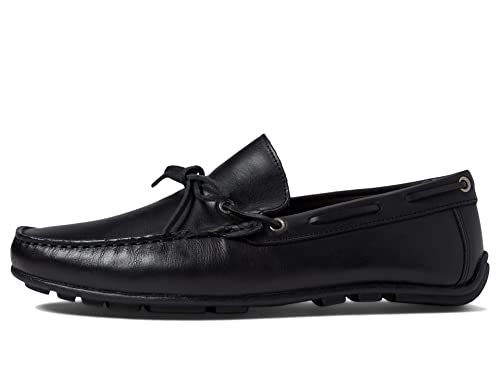 Men's Genuine Leather Casual Slip on Tie-Bow Loafers