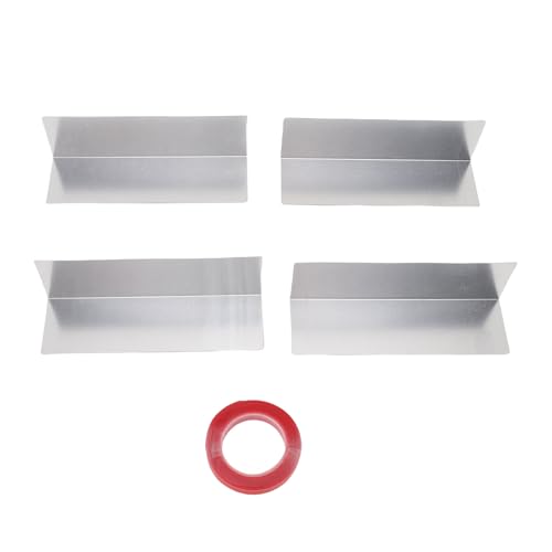 FTVOGUE Aluminum Garage Door Seal Guards 4PCS Weatherproofing for Indoor Outdoor Home Protection 5.91x1.77 Inch No Tools Required