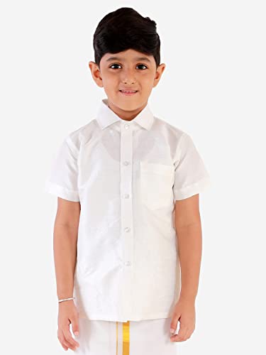 Image of VASTRAMAY Boy's Silk Blend Classic Shirt
