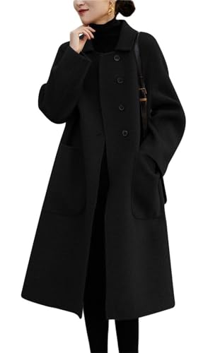 ジャケット・アウター loose wool blend soutien collar coat 31UDCJ9WDVL.jpg