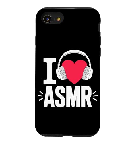 I Love ASMR �L���[�g �n�[�g �w�b�h�z�� �I�[�f�B�I �����b�N�X �X�}�z�P�[�X iPhone SE (2020) / 7 / 8 �p