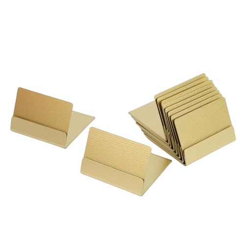 Smandy 10 Portatarjetas en Forma de L, Soportes de Números de Mesa de Estilo Simple de Acero Inoxidable para Tarjetas de Visita, Etiquetas de Nombres de Imágenes