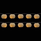 BESTOYARD Paper Pumpkin Strings Fairy Light Festoon Lights Pumpkin Lantern Light Thanksgiving Pumpkin Lights Halloween Wall LED Ornament LED Pumpkin lamp Wedding Mini LED Hanging lamp Indoor