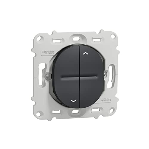 Schneider Electric - Ovalis - interrupteur 2 boutons pour volet roulant - fix. par vis -Anthracite - S461208