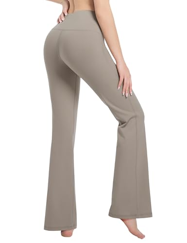Image of BUBBLELIME Women Out Pockets High Waist Bootlegs Tummy Control Yoga Flared