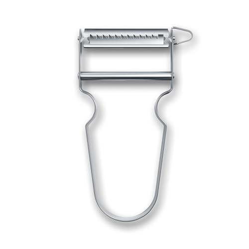 VICTORINOX(ビクトリノックス) ピーラー 千切りのためのブレード設計で軽い使い心地 千切り シルバー 芽取り付きの皮むき器 STARピーラー 6.0914