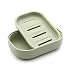 Uviviu PP Plastic Soap Box,Dish,Soap Container, Keeps Soap Dry,Easy Cleaning,Drain, Light green